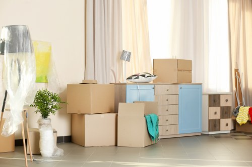 Removal van ready for a home move in Islington