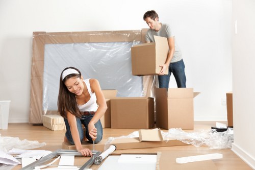 House move assistance in a busy Islington street