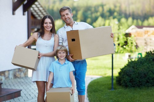 Careful loading of household furniture for a local move in Islington
