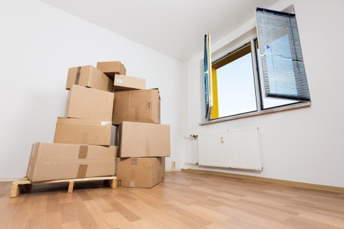 Furniture removal van near an Islington property with access challenges