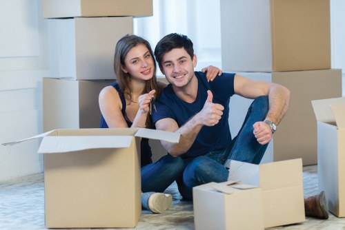 Customer booking a man with van moving service