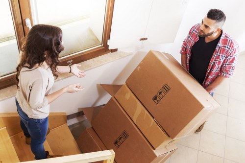 Removal van loading a flat move with careful handling in Islington