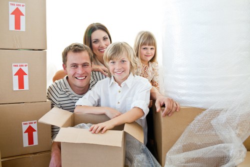 Boxes and furniture being loaded for a removal job in Islington