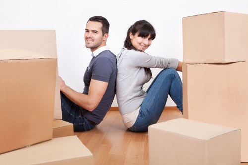 Organised household move with boxes and furniture for Islington relocation