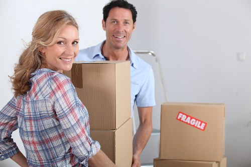 Moving checklist and prepared boxes for an Islington home relocation