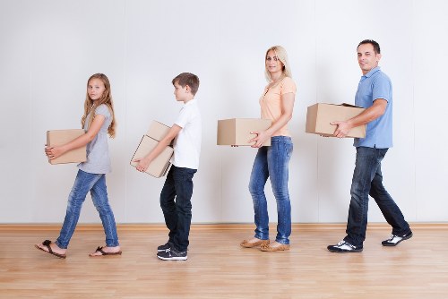 Careful boxing and labelling of household items in Islington