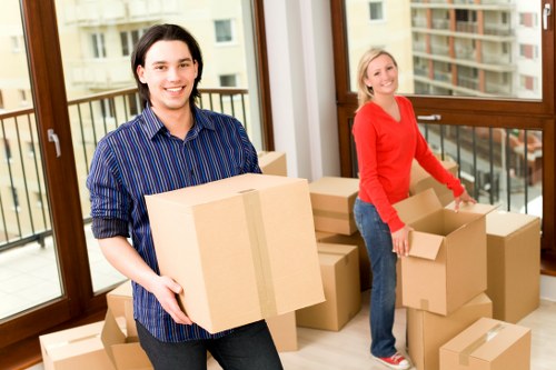 Commercial removals van for office items in North London